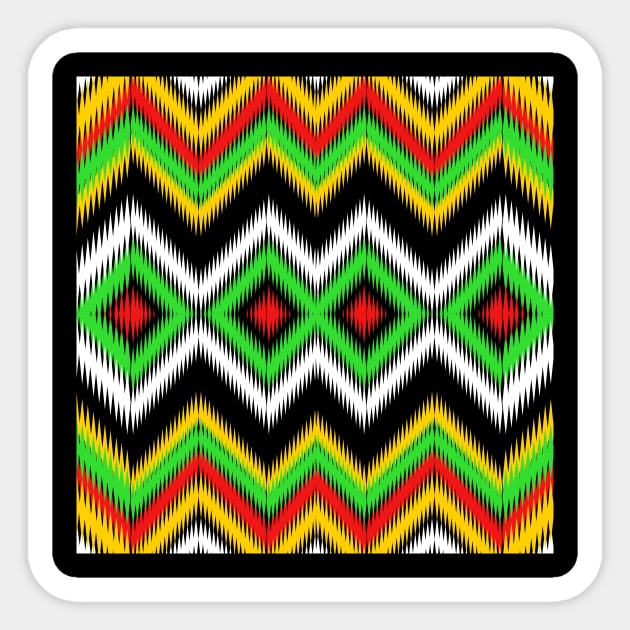 Bright, beautiful tribal patterns Sticker by noke pattern